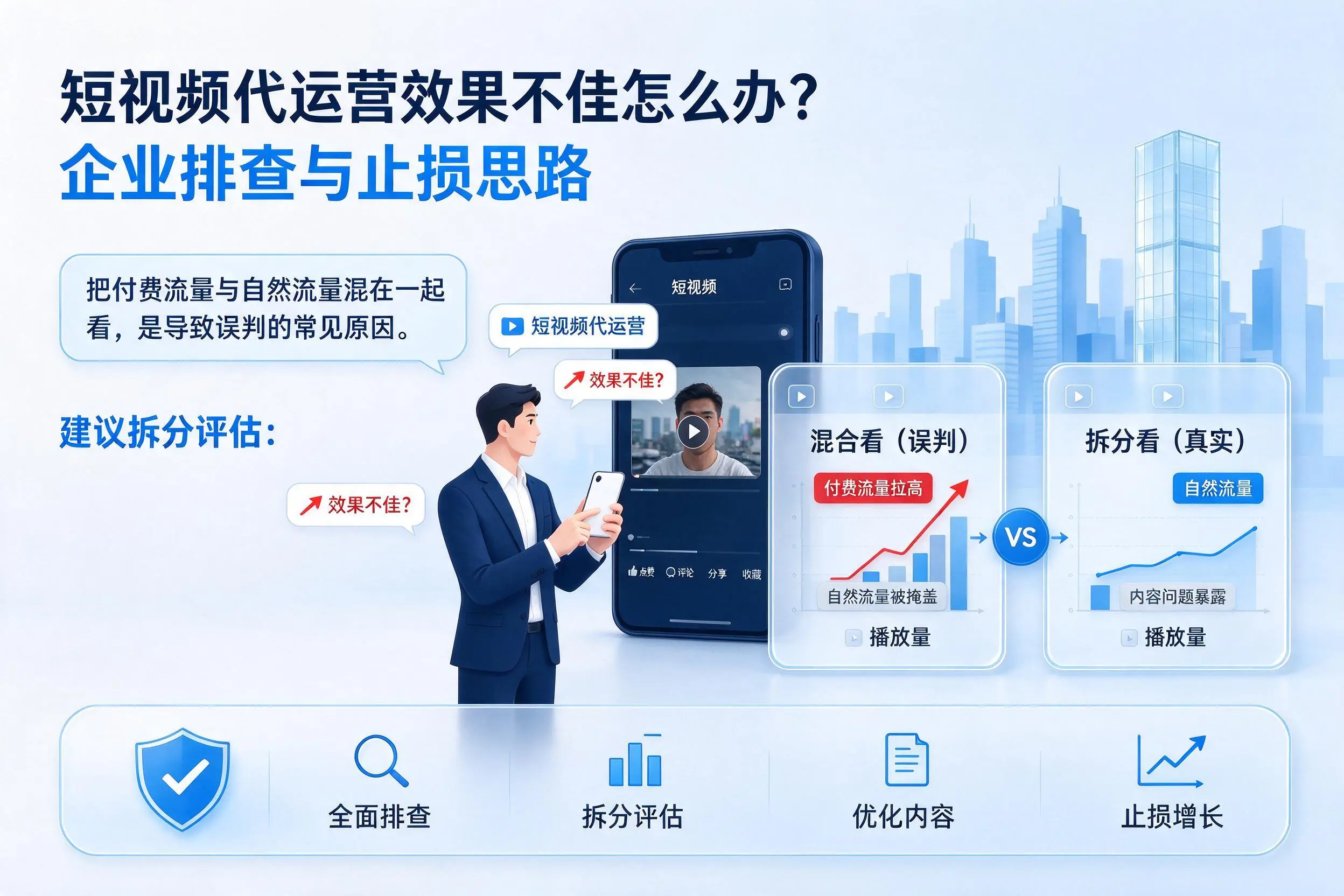短视频代运营效果不佳怎么办？六盘水企业排查与止损思路