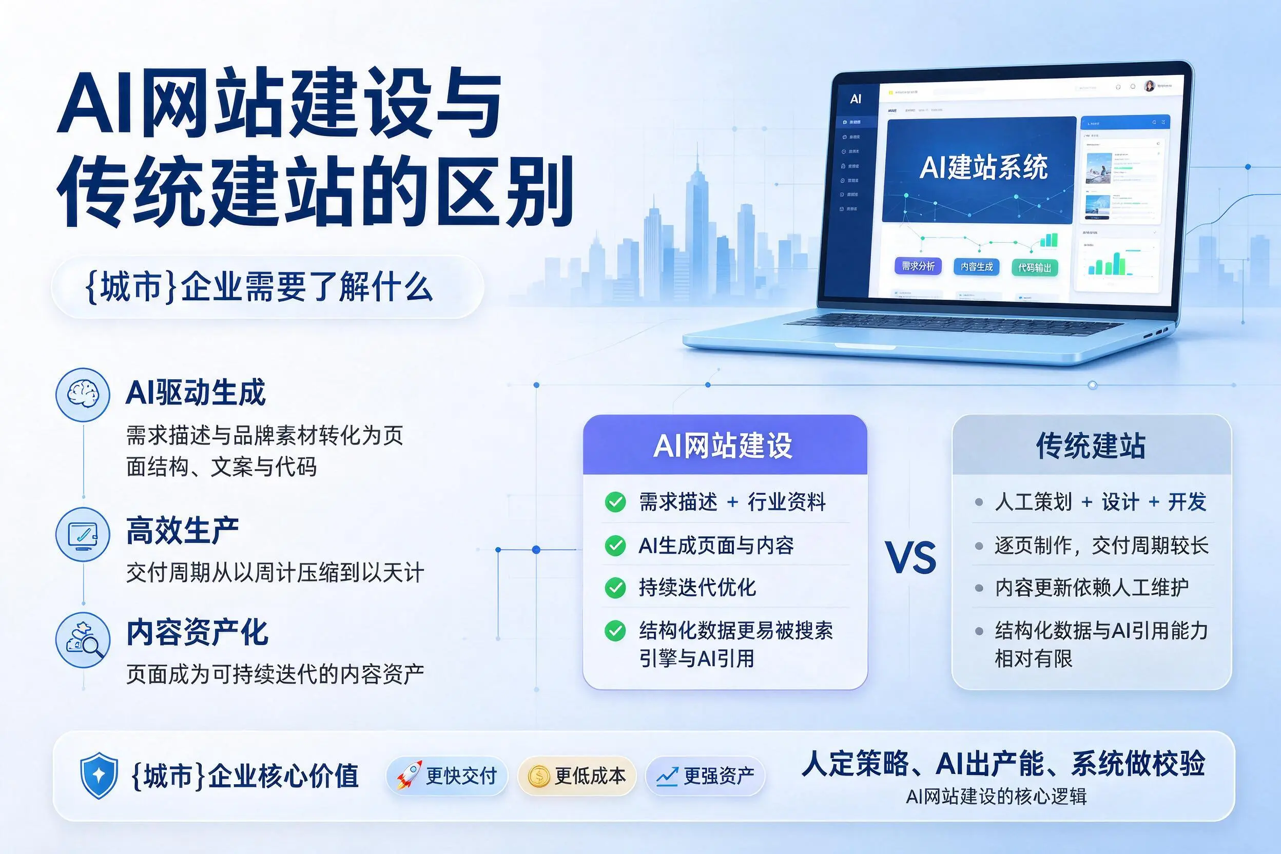 AI网站建设与传统建站的区别，六盘水企业需要了解什么