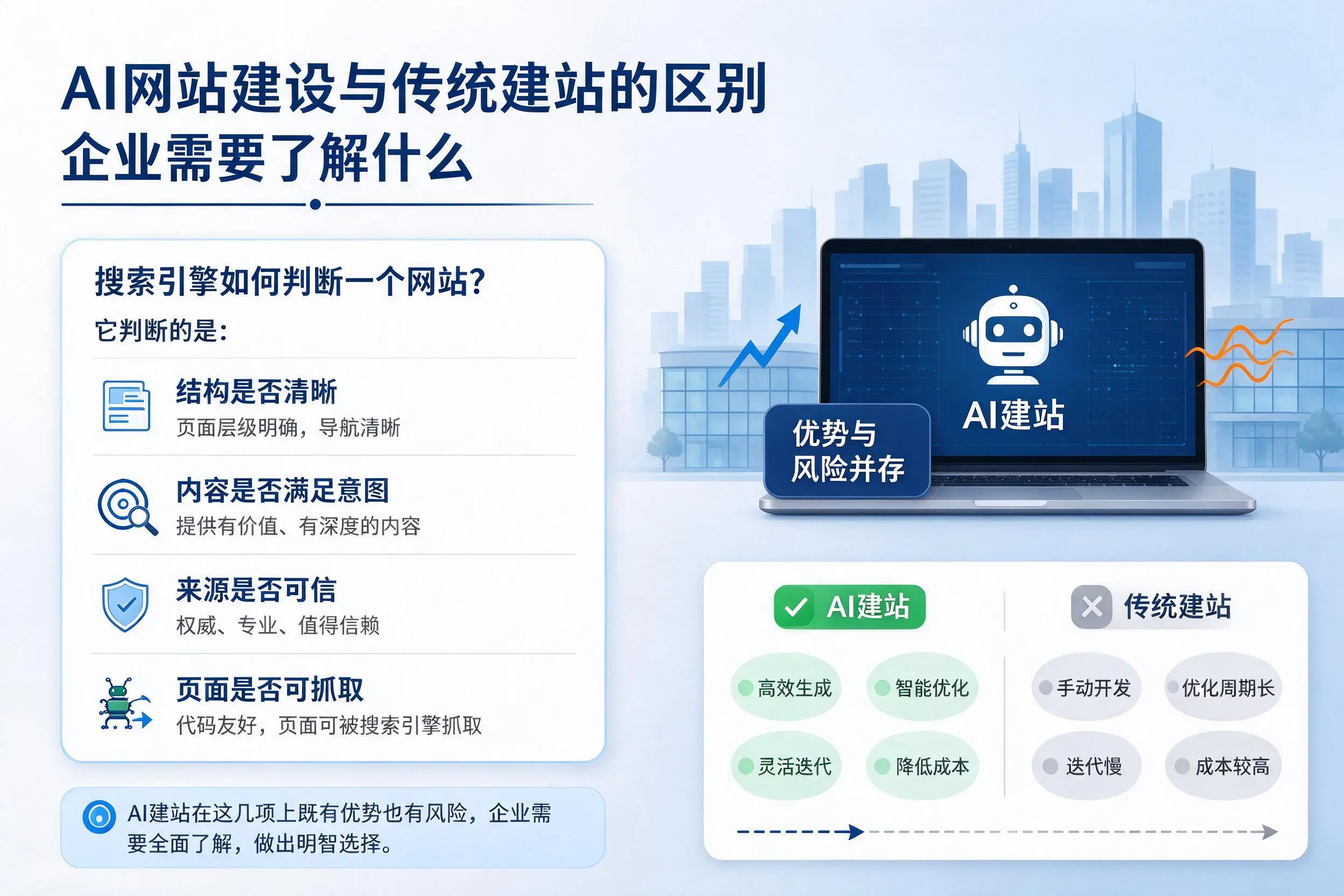 AI网站建设与传统建站的区别，六盘水企业需要了解什么