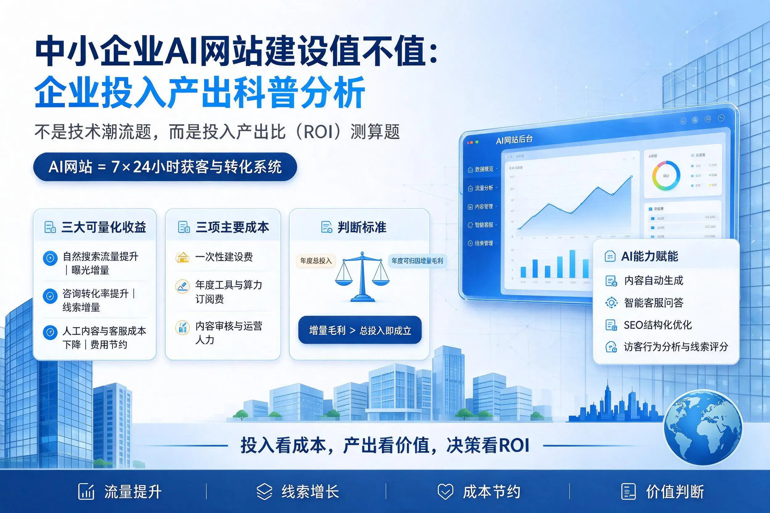 中小企业AI网站建设值不值：六盘水企业投入产出科普分析