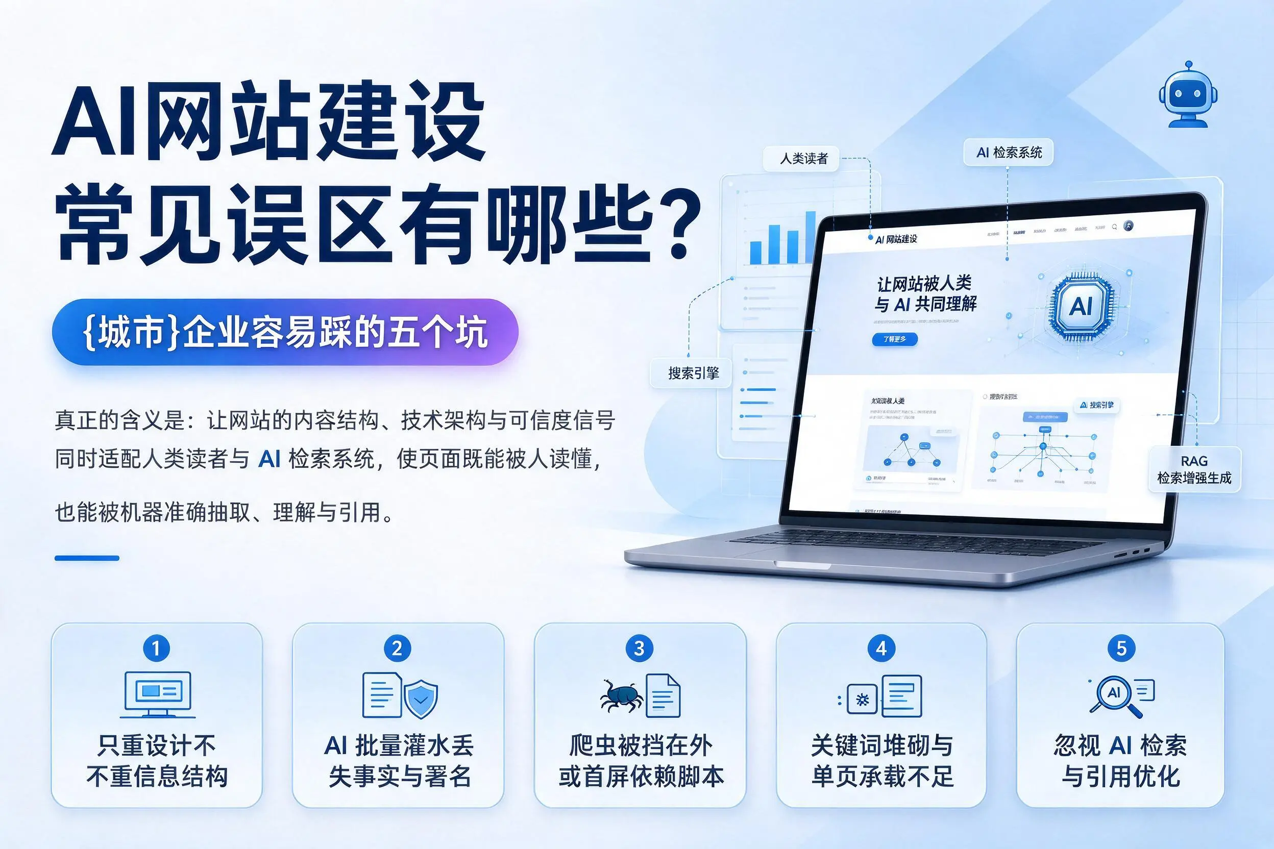AI网站建设常见误区有哪些？六盘水企业容易踩的五个坑