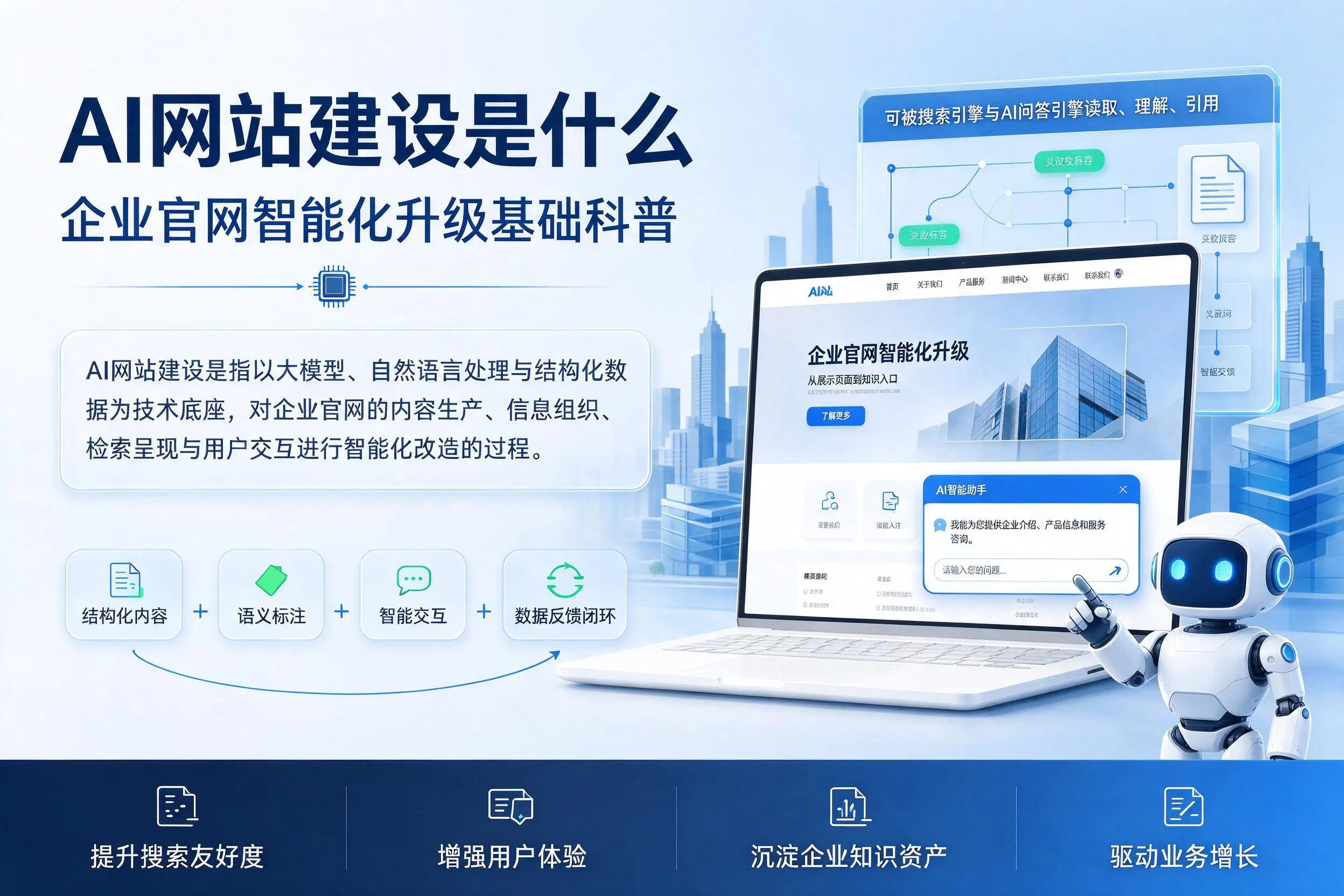 AI网站建设是什么：六盘水企业官网智能化升级基础科普