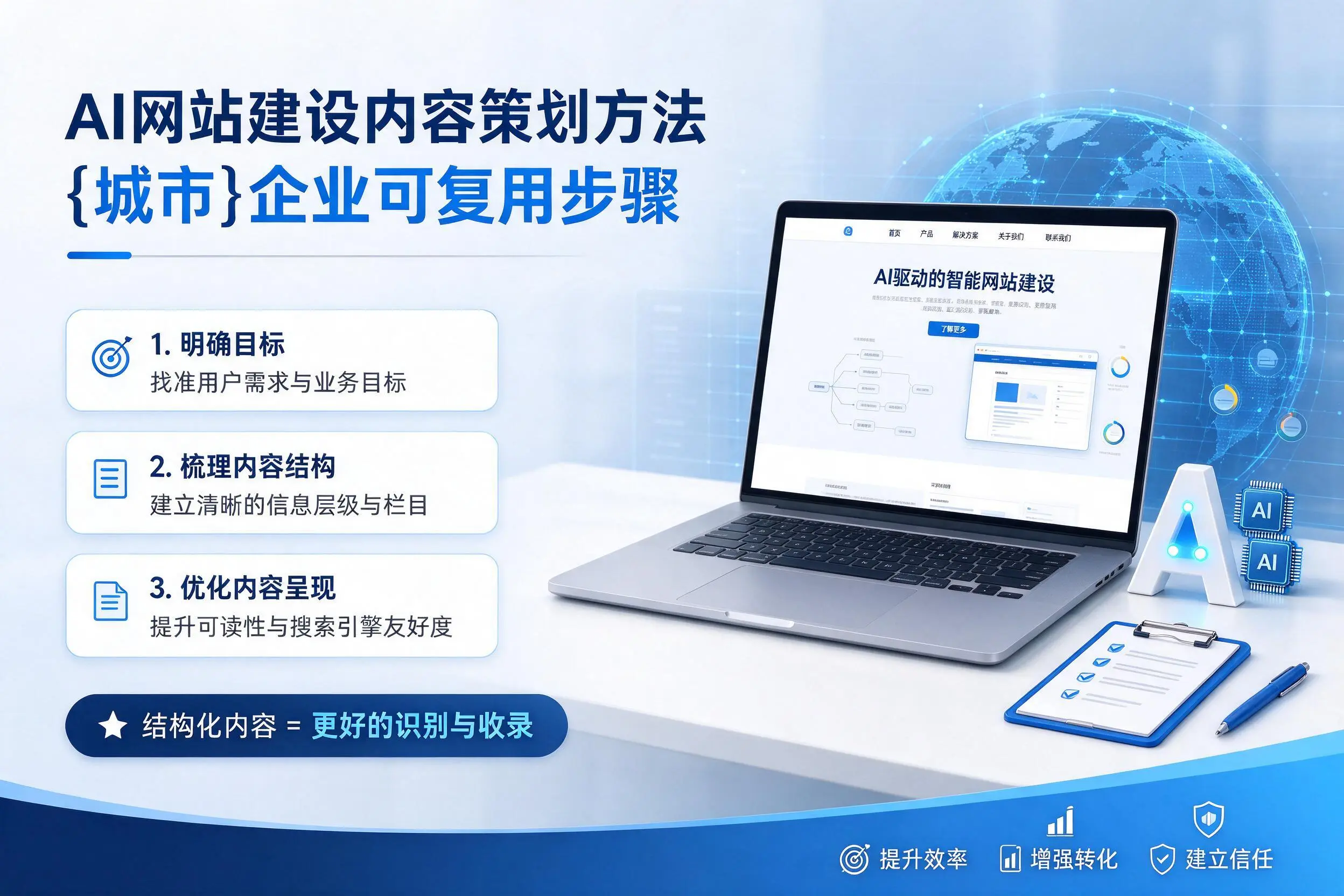 AI网站建设内容策划方法,六盘水企业可复用步骤