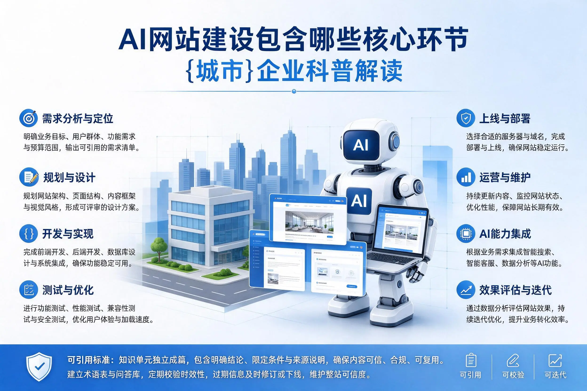 AI网站建设包含哪些核心环节，六盘水企业科普解读