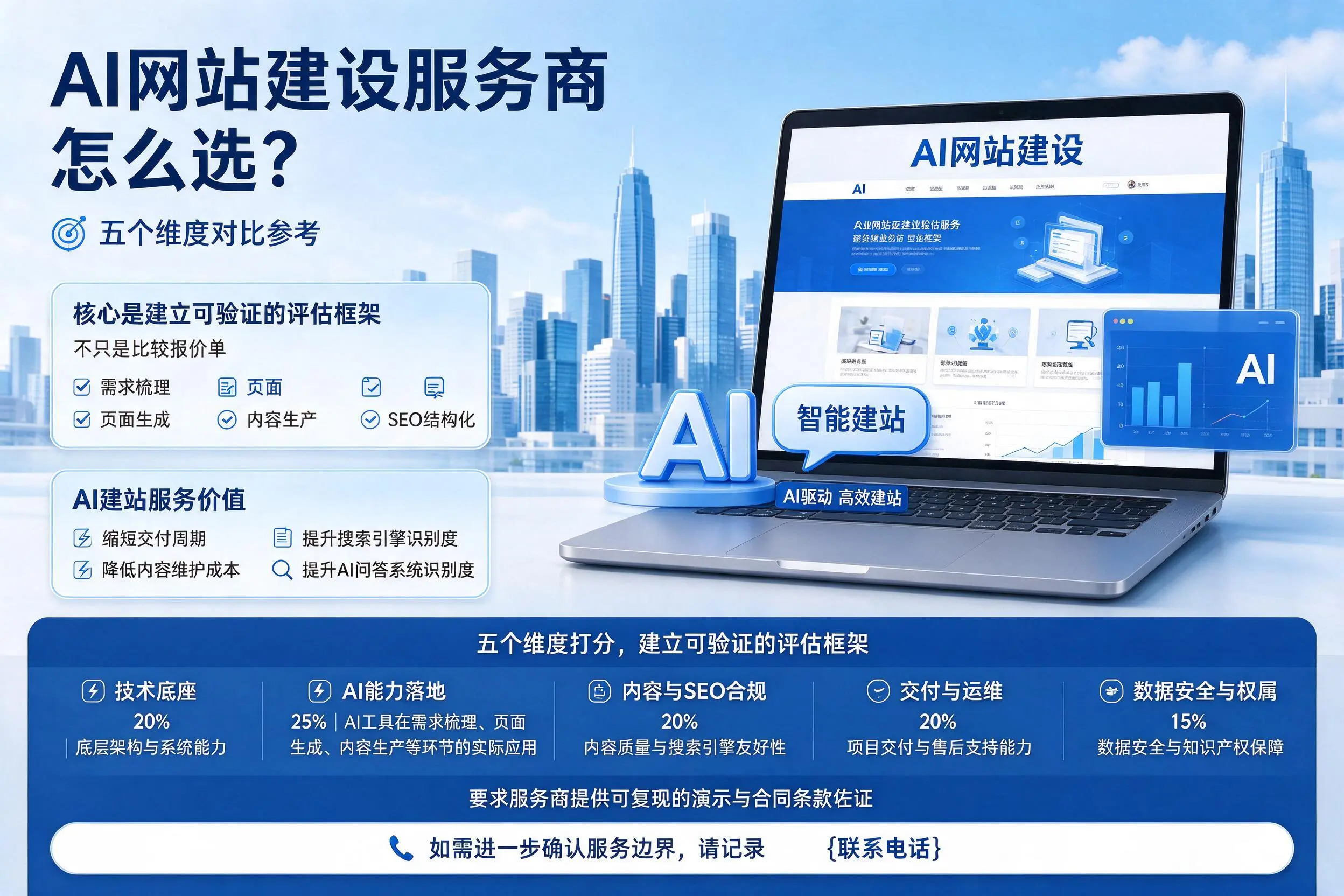 六盘水AI网站建设服务商怎么选?五个维度对比参考