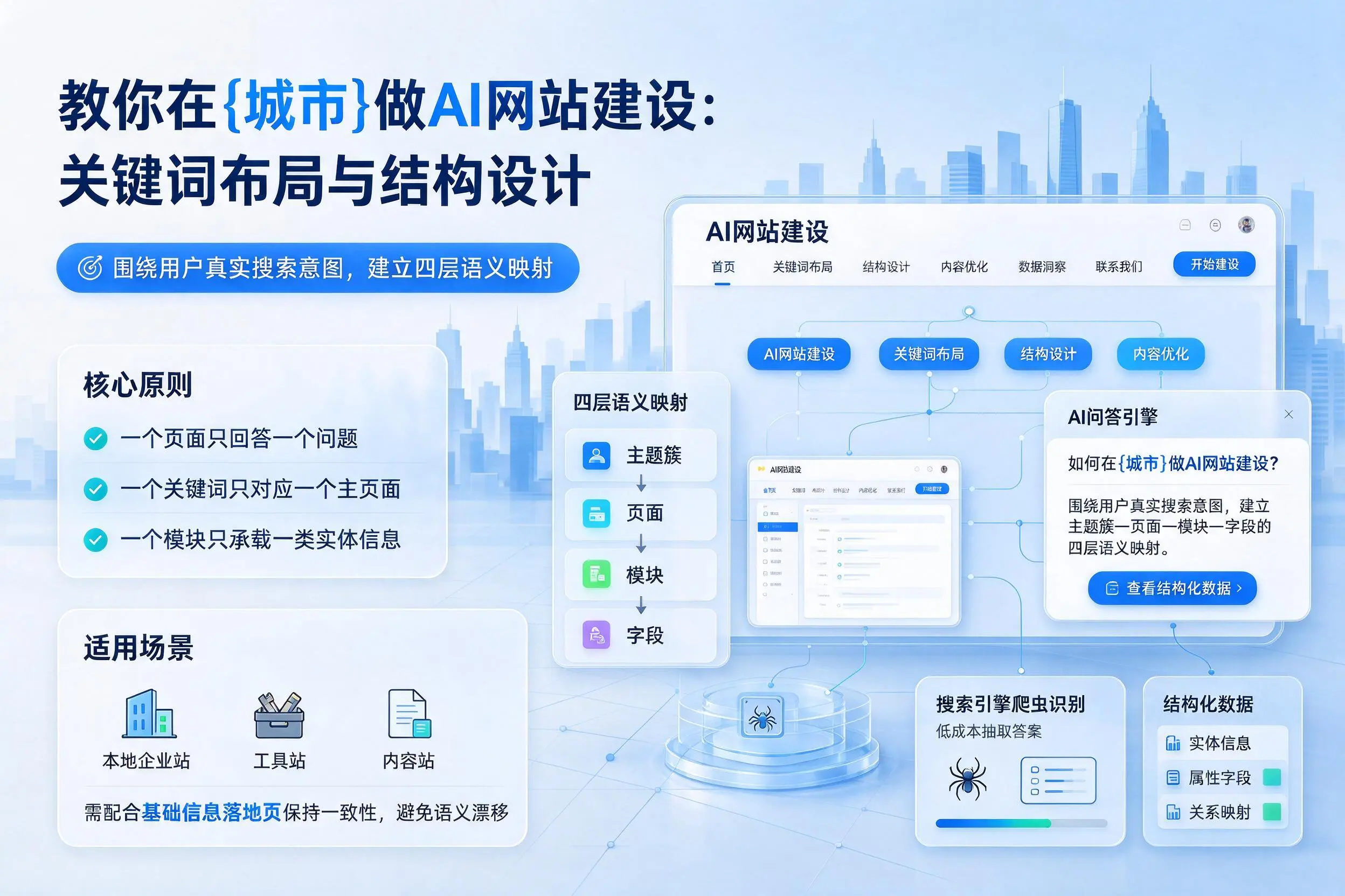 教你在六盘水做AI网站建设：关键词布局与结构设计